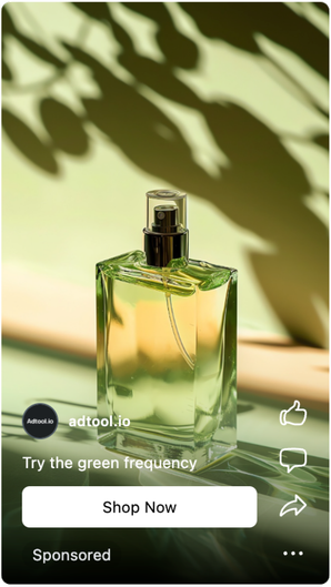 Green perfume ad