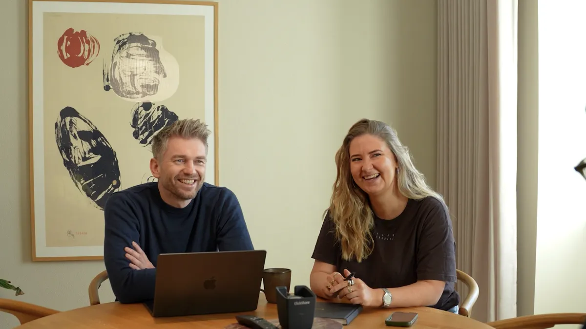 Searchmind team members working together